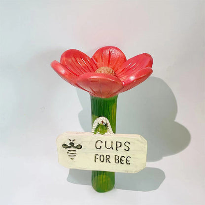 🌸Flower-Shaped Ceramic Bee Watering Station