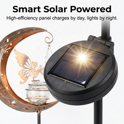 🌙✨Whimsical Moon & Fairy Solar Garden Stake Light⚡Half Price Sale