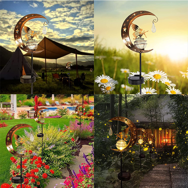 🌙✨Whimsical Moon & Fairy Solar Garden Stake Light⚡Half Price Sale
