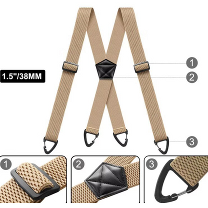 🔥 Up to 50% OFF👨Men's X-Back Suspenders with Hook Clips