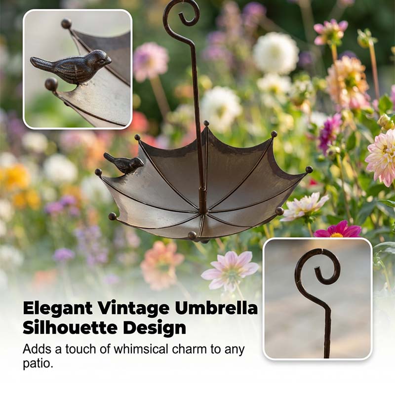 🐦 Attract More Birds! ☂️ 2-in-1 Hanging Umbrella Feeder & Bath, Easy Clean, All-Weather 🌞