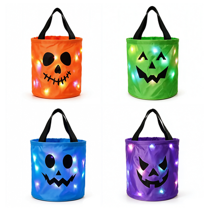 🔥50% OFF🎃LED Light Up Halloween Candy Bucket
