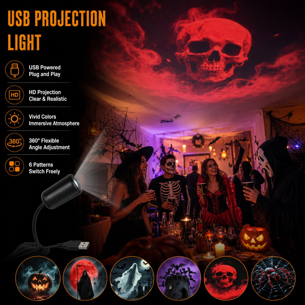 ❤️Last Day 62% Off❤️ 🎃 Plug It In. Watch Your Room Come Alive With Halloween Magic💀Halloween 6-Disc Set